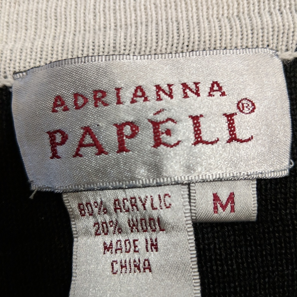 Sweater Black & White Adrianna Papell with sparkle